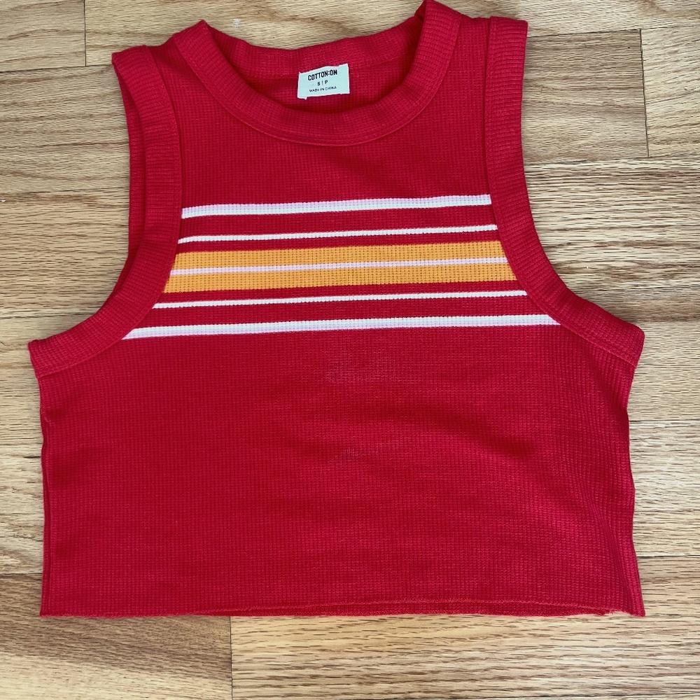 Red Cotton On Cropped Tank Size S